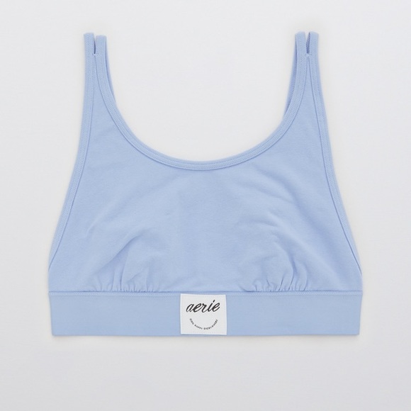 aerie Other - AERIE COTTON HIGH NECK LONGLINE BRALETTE